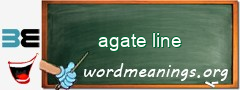 WordMeaning blackboard for agate line